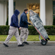 Image for article titled Trump Directs Movers Loading Bubble-Wrapped Melania Into Storage Pod